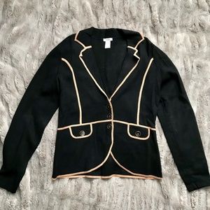 CACHE Black & Tan Lined Jacket